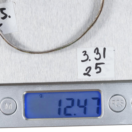 6.5" Kahe Navajo sterling overlay copper alloy storyteller cuff bracelet - Estate Fresh Austin