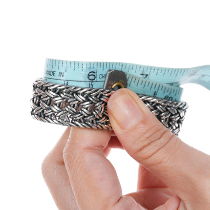 6.12" Retro Helen Chantler Sterling/18k Celtic knot woven link bracelet - Estate Fresh Austin