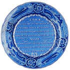 c1824 American Historical Staffordshire Utica New York Dark Blue plate 7.75