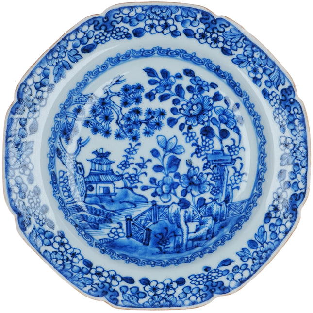 c1790 Qianlong Chinese export blue and white porcelain bowls - Estate Fresh Austin