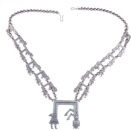 1980's Francis Jones Navajo Rainbow Guardian squash blossom necklace - Estate Fresh Austin