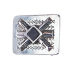 Aaron Peshlakai Navajo Sterling and ironwood belt buckle - Estate Fresh Austin