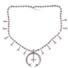 Vintage Silver Navajo Squash blossom necklace w/ Cast Naja - Estate Fresh Austin