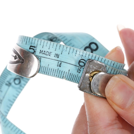 6" 30's-40's Navajo silver 3 stone nicely stamped cuff bracelet - Estate Fresh Austin