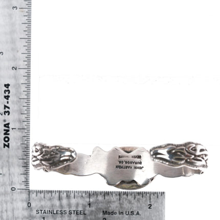 7" John Hartman Durango Silver Seven Dwarves Chalcosiderite cuff bracelet - Estate Fresh Austin