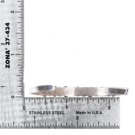 6.25" 1940's Zuni silver turquoise stacker stacking row cuff bracelet snake eye - Estate Fresh Austin