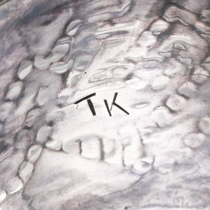 7.12" Tony Kyasyousie Hopi overlay cuff bracelet silver with turquoise - Estate Fresh Austin