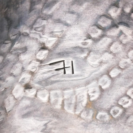 7.12" Tony Kyasyousie Hopi overlay cuff bracelet silver with turquoise - Estate Fresh Austin