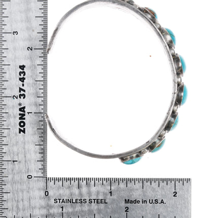 6.5" Vintage Navajo Whirling logs Butterfly stamped ingot silver cuff bracelet - Estate Fresh Austin