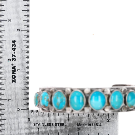 6.5" Vintage Navajo Whirling logs Butterfly stamped ingot silver cuff bracelet - Estate Fresh Austin