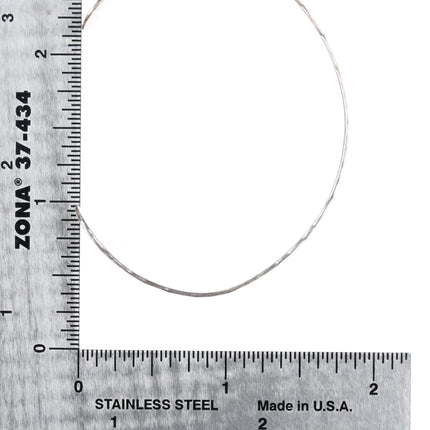 6.375 southwestern sterling hammered edge stacker cuff bracelet - Estate Fresh Austin