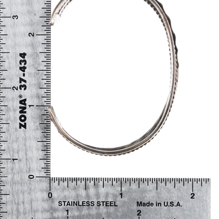 6.25" Tahe Sterling Navajo silver twisted wire cuff bracelet - Estate Fresh Austin