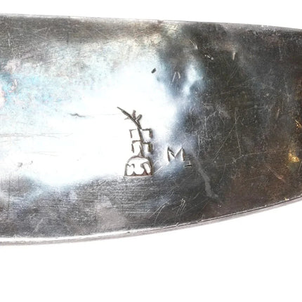 c1970 Michael Sockyma Silver Hopi Overlay large Hair Barrette - Estate Fresh Austin