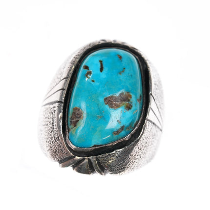 sz12 Harry H Begay Navajo vintage sterling ring w/turquoise - Estate Fresh Austin
