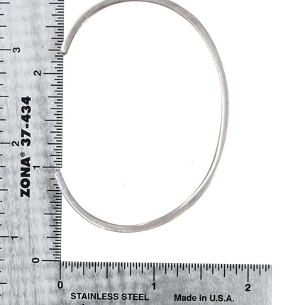 6.375" April Seciwa Zuni silver intarsia inlay cuff bracelet - Estate Fresh Austin