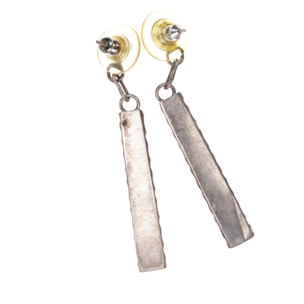 Vintage Zuni sterling inlay earrings b - Estate Fresh Austin