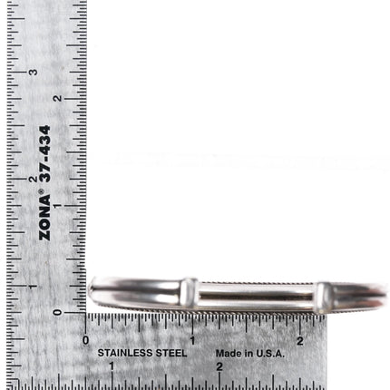 6.625" 20's-30's Sturdy Navajo silver snake eye turquoise row cuff bracelet - Estate Fresh Austin