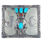 Vintage Navajo sterling JC Kachina belt buckle - Estate Fresh Austin