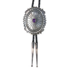 Vintage Delbert Delgarito Navajo Sterling silver sugilitie concho bolo tie - Estate Fresh Austin