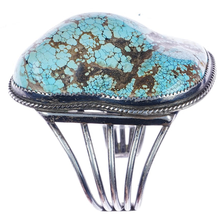 6.75" Mark Chee (1914-1981) Navajo Huge 400+ct #8 Turquoise silver cuff bracelet - Estate Fresh Austin