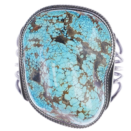 6.75" Mark Chee (1914-1981) Navajo Huge 400+ct #8 Turquoise silver cuff bracelet - Estate Fresh Austin