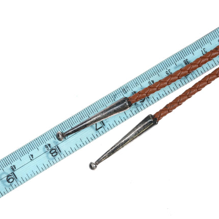 Vintage RSS Mexican sterling chip inlay bolo tie - Estate Fresh Austin