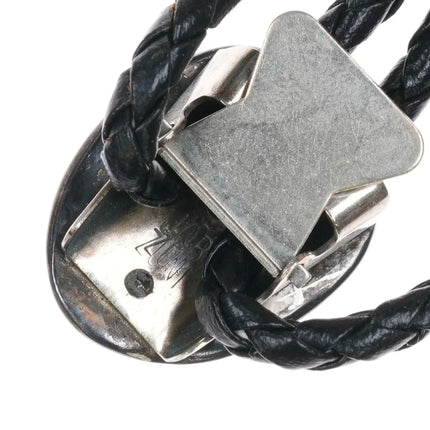 Zuni sterling intarsia inlay bolo tie - Estate Fresh Austin