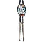 Zuni sterling intarsia inlay bolo tie - Estate Fresh Austin