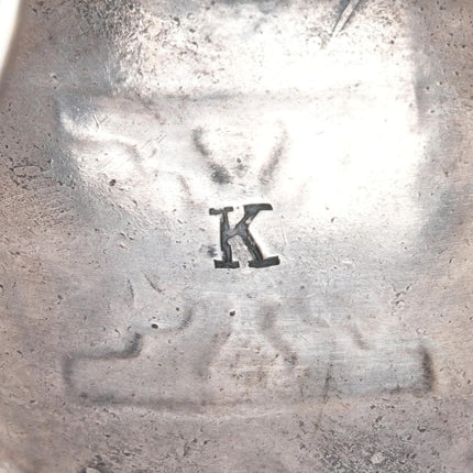 6.875 K Navajo 1970's sterling chip inlay cuff bracelet with Yei's - Estate Fresh Austin