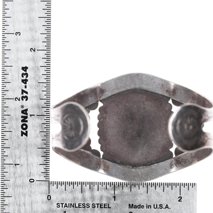 6.375" c1950 Maisels sterling High grade spiderweb turquoise #8? cuff bracelet - Estate Fresh Austin