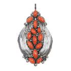 Large Phillip J. Morse Jr Chippewa Sterling Mediterranean coral pendant - Estate Fresh Austin