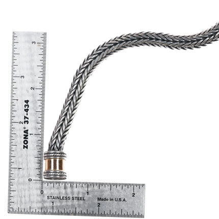 Suarti Bali 18k/Sterling Heavy wheat chain necklace/bracelet - Estate Fresh Austin