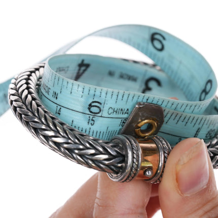 Suarti Bali 18k/Sterling Heavy wheat chain necklace/bracelet - Estate Fresh Austin