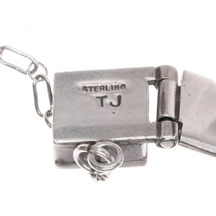 6.5" TJ Southwestern sterling silver link bracelet - Estate Fresh Austin