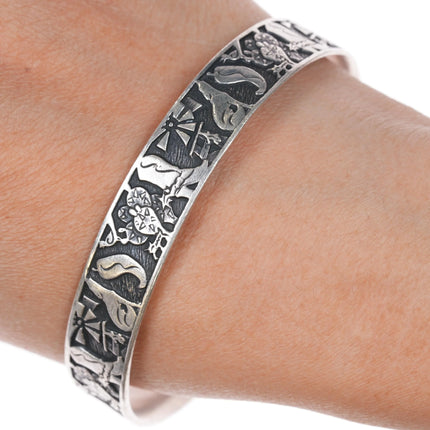 8" Retired James Avery Sterling Boots, Windmill, Chile southwest bangle bracelet - Estate Fresh Austin