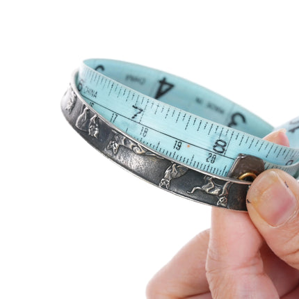 8" Retired James Avery Sterling Exotic Cats bangle bracelet - Estate Fresh Austin