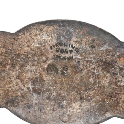 1960's Vogt Sterling/10k hand engraved horse hair barrette - Estate Fresh Austin