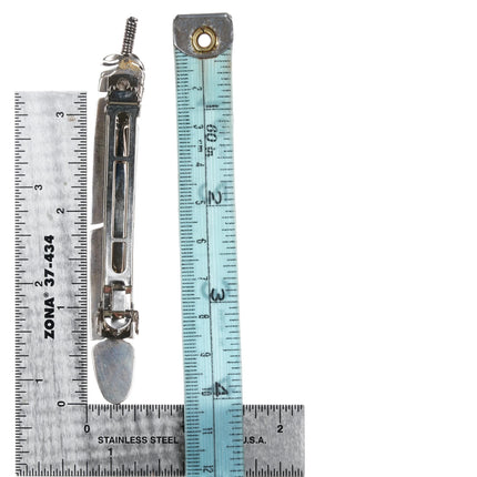 Vintage Navajo sterling silver feather hair barrette - Estate Fresh Austin