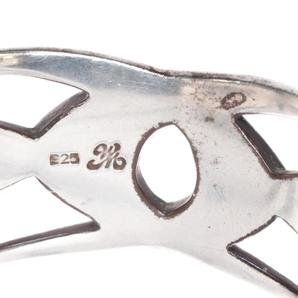 6.5" WM Modernist sterling cuff bracelet - Estate Fresh Austin