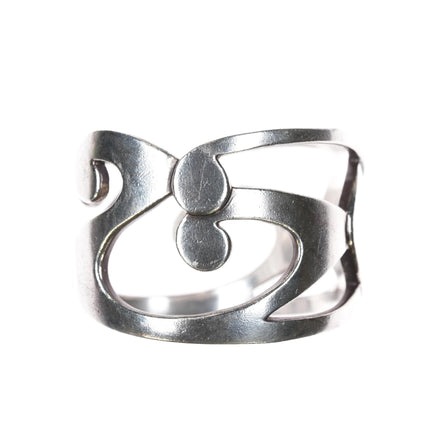 6.5" WM Modernist sterling cuff bracelet - Estate Fresh Austin