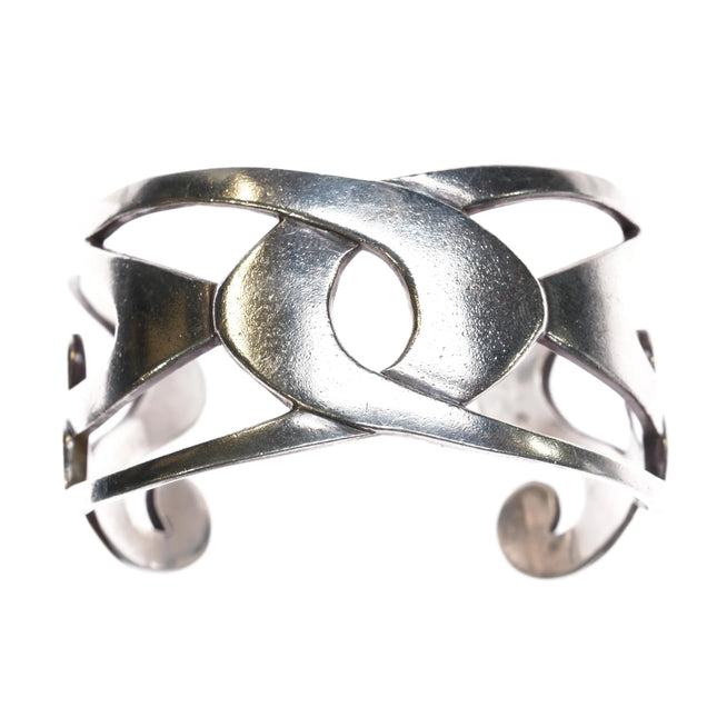 6.5" WM Modernist sterling cuff bracelet - Estate Fresh Austin
