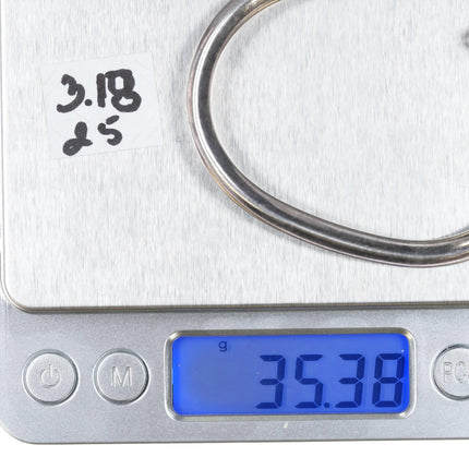 6" Troy Natachu Zuni sterling lapis inlay cuff bracelet - Estate Fresh Austin