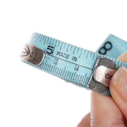 5.75" 30's-40's Navajo silver Sleeping Beauty turquoise cuff bracelet - Estate Fresh Austin