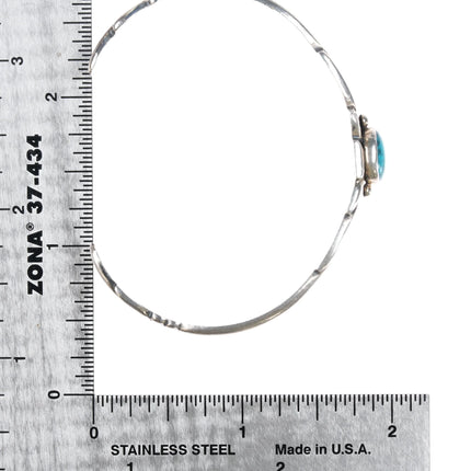 6.25" Wilson Begay Navajo silver and turquoise cuff bracelet - Estate Fresh Austin