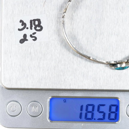 6.25" Wilson Begay Navajo silver and turquoise cuff bracelet - Estate Fresh Austin