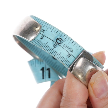 6.5" Vintage zuni silver triangle turquoise channel inlay cuff bracelet - Estate Fresh Austin