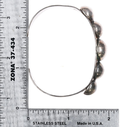 6.125" 1950's Bell Trading Post sterling silver spheres cuff bracelet - Estate Fresh Austin