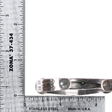 6.125" 1950's Bell Trading Post sterling silver spheres cuff bracelet - Estate Fresh Austin