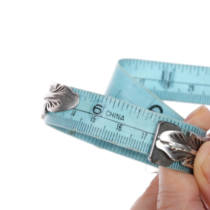 6.75" Navajo silver feather form cuff bracelet - Estate Fresh Austin