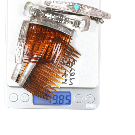 Vintage Navajo sterling silver comb and hair barrette collection - Estate Fresh Austin
